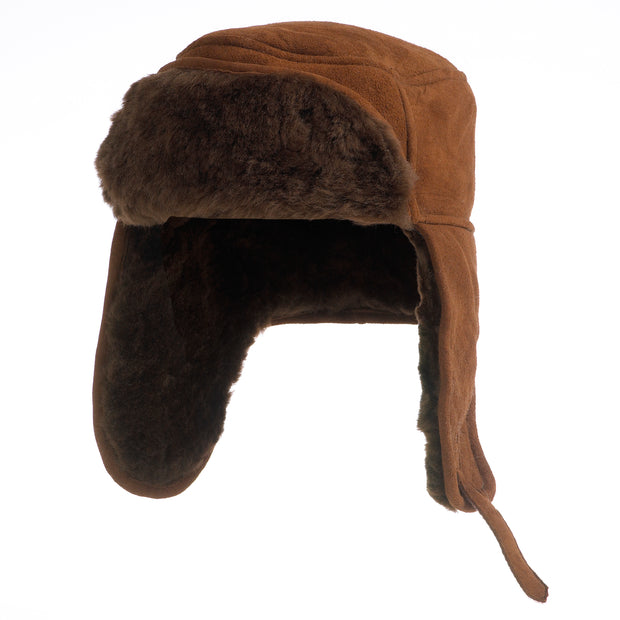 Sheepskin Snowman Hat - CHOCOLATE