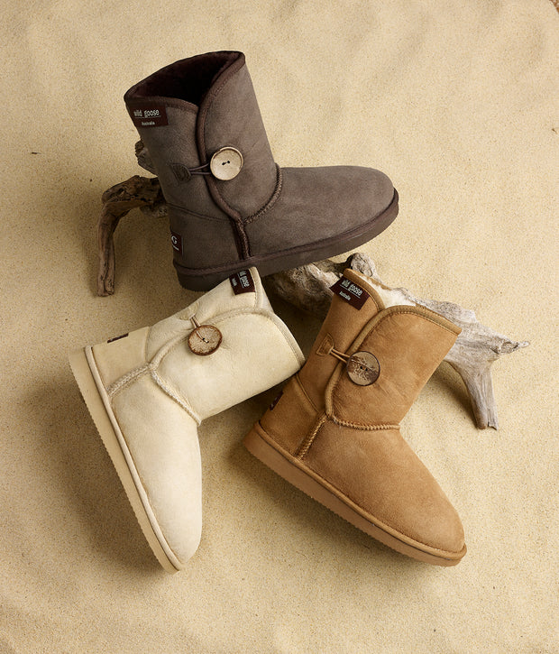 Classic Short Button Sheepskin UGG Boots