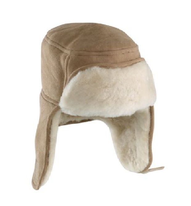 Sheepskin Snowman Hat - CHESTNUT OR SAND